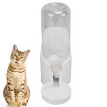 450ml auslaufsicherer Wasserspender für Hunde, Katzen und Kaninchen – Weiß