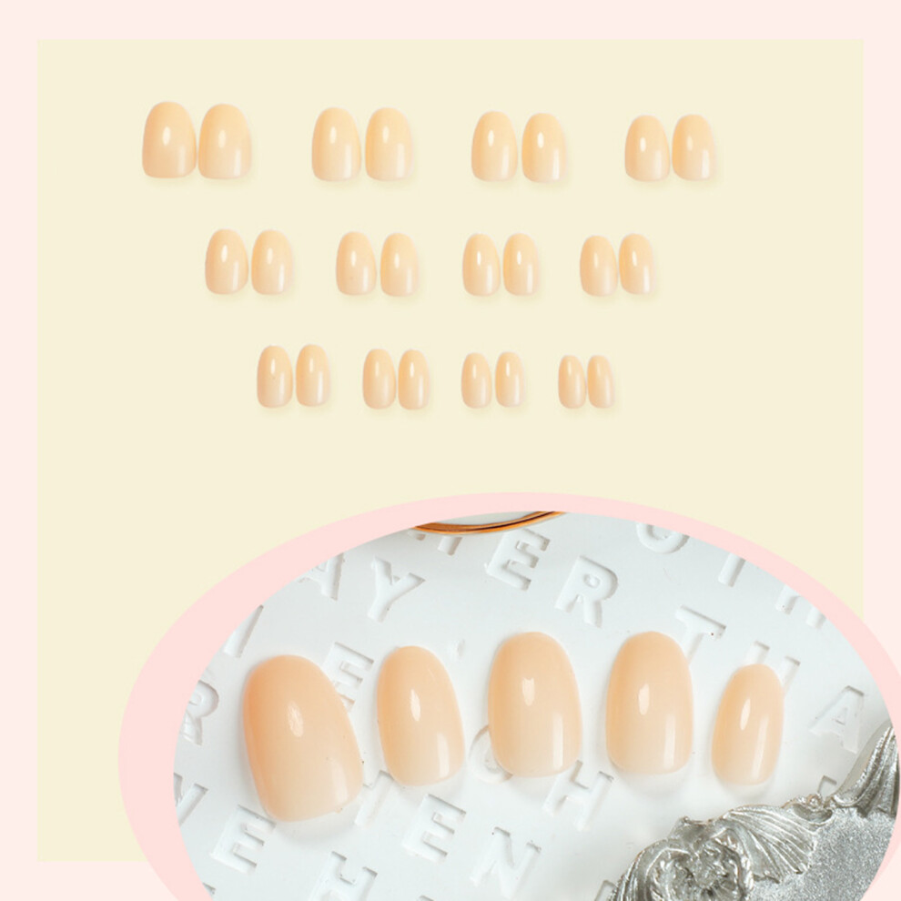 Bright-Home Yellow Glossy Artificial Nails Finger Resin Material Zero Pressure On Nail Bed For Daily And Parties Wearing
