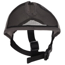 Verstellbare Bulldoggen-Maulkorbmaske Grau XL Mesh Bei- & Befehlstraining für kleine Hunde