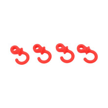 4 Stück Bogenschützenbogen-String-Geräuschdämpfer aus Gummi, Stoßdämpfer für Compoundbogen, Rot