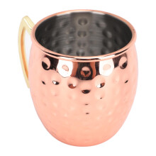 Tazza Mug Moscow Mule in acciaio inox da 350 ml, 88x79 mm, con motivo a martello