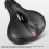 Comfortable Shock Absorption Bike Saddle, Adjustable Red Leather & Sponge 4