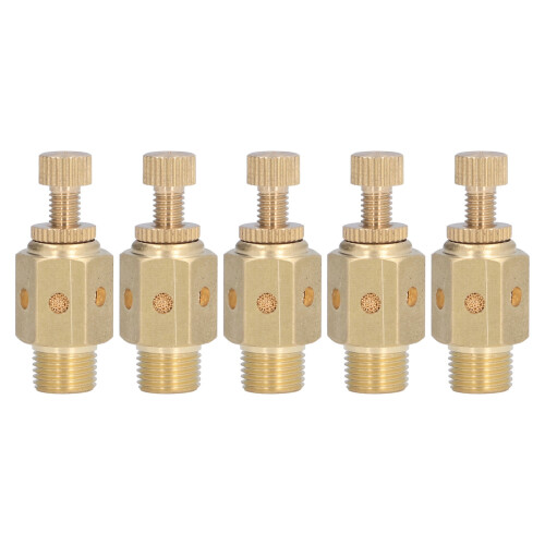 5 Stück Messing-Pneumatikdämpfer-Set G1/8, 30 dB Geräuschdämpfer 1