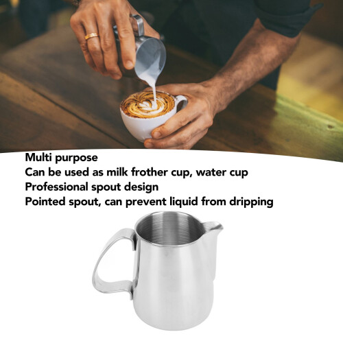 350ml 304 Stainless Frothing Cup, Drip-Free Spout 2