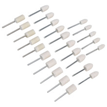 25Pcs Felt Polishing and Buffing Wool Bits for Rotary Tool Grinding