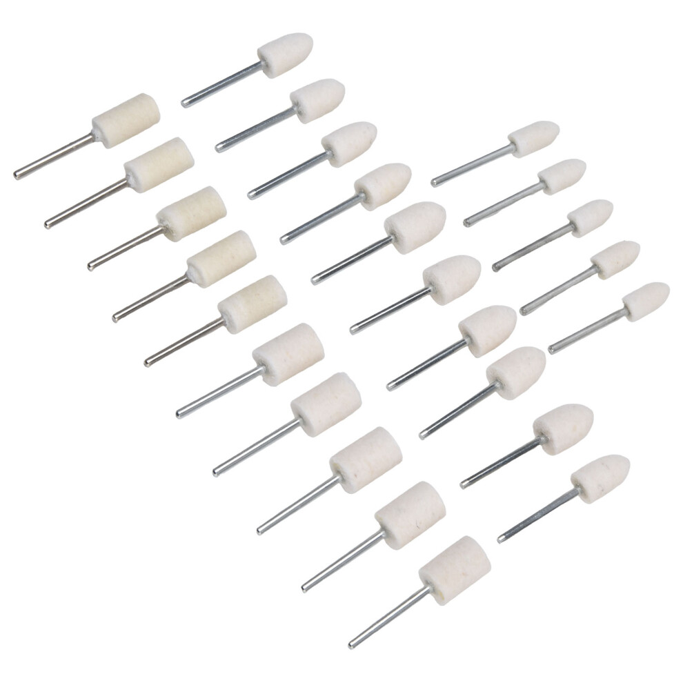 25Pcs Felt Polishing And Buffing Wool Bits For Rotary Tool Grinding 6941388241040