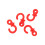 4Pcs Archery Bow String Silencers Rubber Shock Absorbers for Compound Bows Red 3