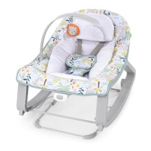 INGENUITY Transat Baby Wippe 3-in-1 Keep Cozy -Tropical Rainbow- 3 Positionen: Bogen mit abnehmbaren Spielzeugen, bis zu 18 kg