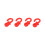 4Pcs Archery Bow String Silencers Rubber Shock Absorbers for Compound Bows Red 10