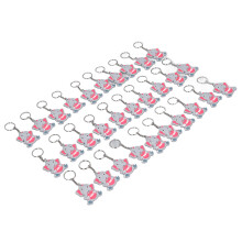 30 paquets de porte-clés bébé éléphant 10x5.1x4.1cm
