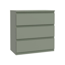 Kommode EDMORE 3 Schubladen - Dekor Salbeigrün - B77,2 x T42 x H79,8 cm