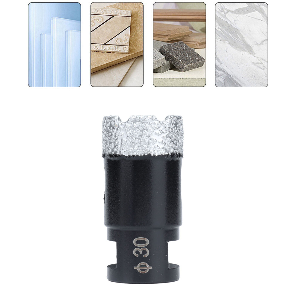 30Mm M14 Diamond Hole Saw For Marble & Tile, Black 8211388241691