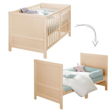 Baby Evolutive Bed 70 x 140 ROBA Easy Sleep - Transformation Corners Included - Natural Wood