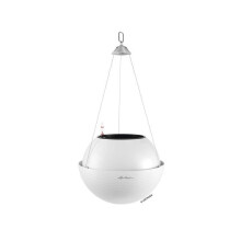 LECHUZA Hängende Pflanzschale BOLA Farbe 32 ALL-IN-ONE - Ø 32 25cm - Weiß 443305