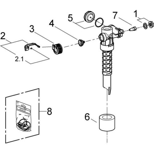 Grohe Float valve - GROHE - For concealed cisterns 1