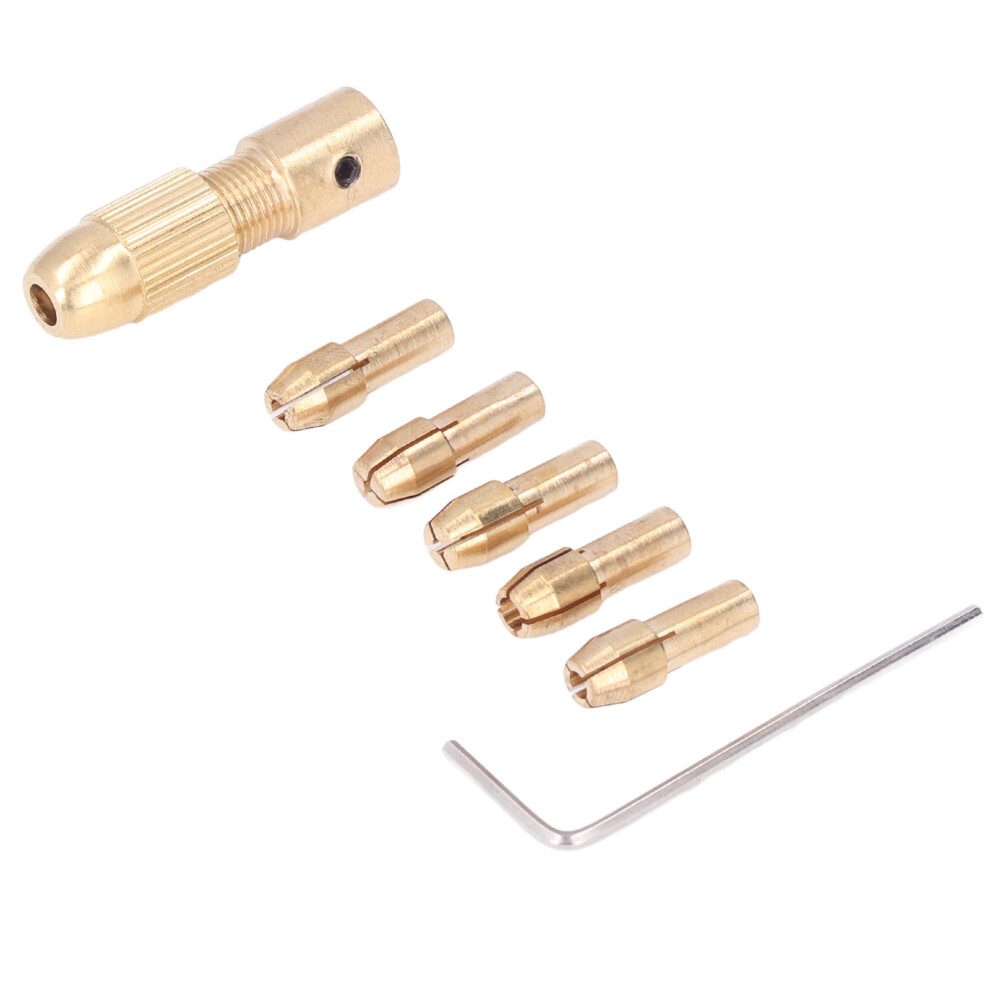7Pcs Brass Small Electric Drill Collet Set 0.5-3Mm For Micro Drills 8741388242256