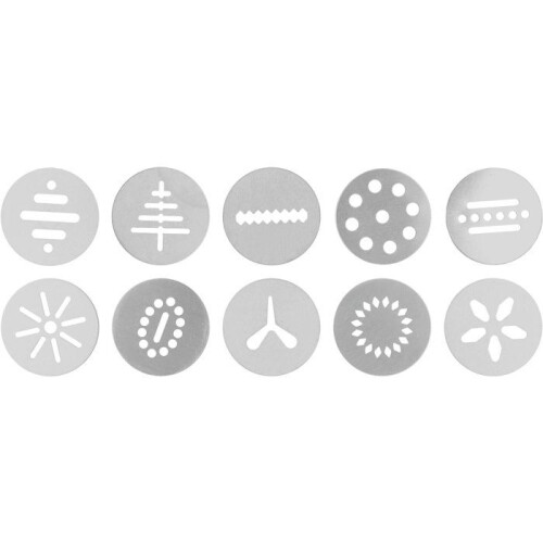 Cookie Press - BIRKMANN - EASY BAKING - Plastic - Includes 10 patterned discs - 8 x 28 x 6 cm 2