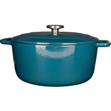 Cocotte mit Deckel - COSY & TRENDY - FONTESTIC - Emaille-Gusseisen - Ø28 cm - 6,15 L - Für alle Herdarten einschließlich Induktion - Blau