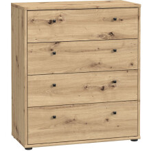 Kommode TEMPRA 4 Schubladen - Dekor Eiche Artisan – B 73,7 T 34,8 H 85,5 cm
