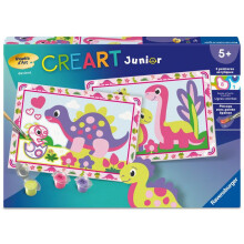 Ravensburger – CreArt Junior – Zahlenmalerei – Bunte Dinosaurier – Malen nach Zahlen Set – Ab 5 Jahren – 12023213