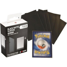 Kartenhüllen - Konix - 100 Hüllen - Matte Hüllen 66 x 91 mm für Turniere - Magic The Gathering, Pokémon - Schwarz