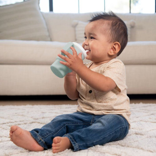 My First Silicone Cup - INFANTINO - 255 ml - Moody Blue 1