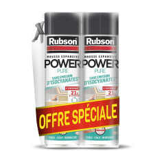 2er-Pack Sprühdosen Expansionsschaum - RUBSON - Power Pure - Mehrfachhaftung - 21 L