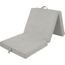 Multi-position folding armchair - SAMBA - Foam and fabric - Beige - 190 x 70 x 9 cm