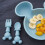SET AUS 2 SILIKON-BESTECK - 2 TEILE Silikonbesteck-Set MICKEY 4