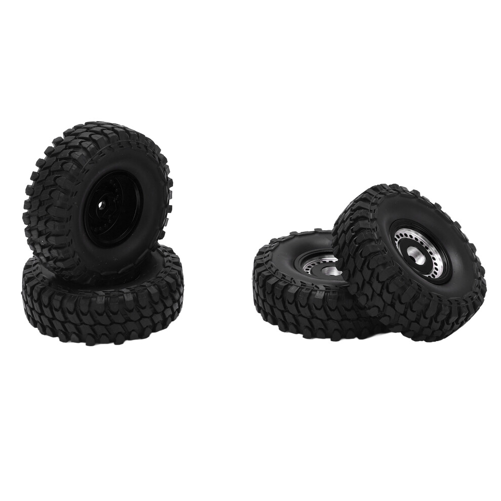 4Pcs 55Mm Rubber Tires & 24-Hole Rims Set For 1/24 Rc Car 8441388242804