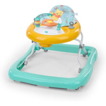 DISNEY BABY -WINNIE- 2-in-1 Convertible and Foldable Baby Walker, Removable Integrated Activity Toy, Music, Lights, Adjustable Height
