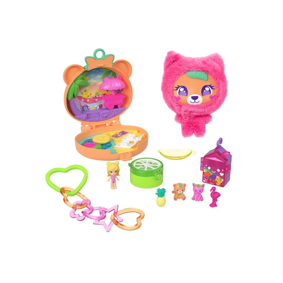Mattel Polly Pocket Box - Jkc79 - Removable Plush - Swinging Hammock - Portable Keychain - Image 5