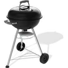 Charcoal Barbecue - Weber - Compact Kettle - Ø47 cm - Enameled Steel - Air Vent - 6 Servings - Black