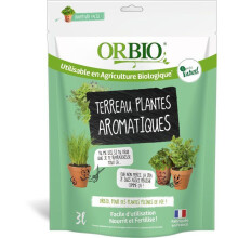 Herb plant soil - ORBIO - 3 L - Specific substrate for herbs - Optimized drainage