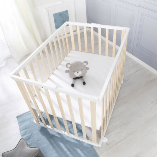 ROBA Folding Baby Park - 74x100 cm - Height Adjustable - Bicolored 1