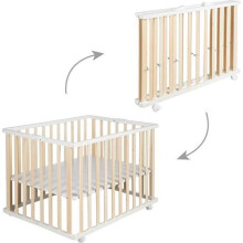 ROBA Folding Baby Park - 74x100 cm - Height Adjustable - Bicolored