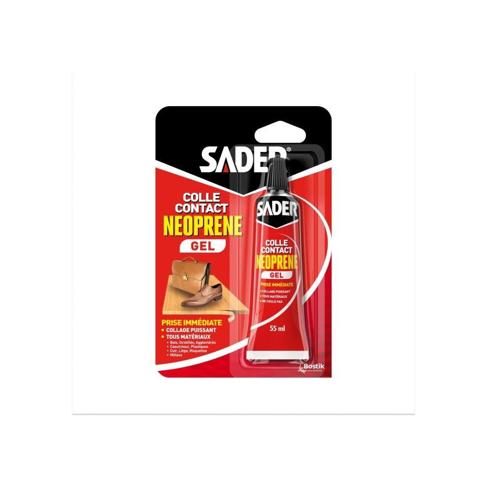 Contact Adhesive Neoprene Extra Strong - Sader - All Materials - Immediate Grip - Tube 55 Ml 3184410212844