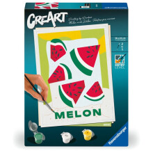 Ravensburger – CreArt 18x24 cm – Erwachsene – Malen nach Zahlen – Melone – Entspannungs- und Kreativaktivität – 25516