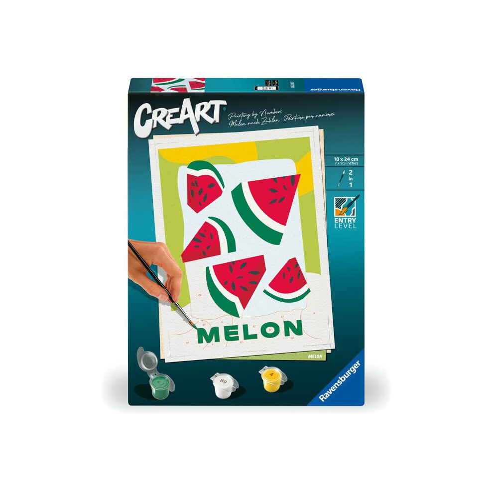 Ravensburger – Creart 18X24 Cm – Adult – Paint By Numbers – Melon – Relaxing And Creative Activity – 25516
