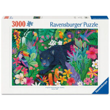 Ravensburger Adult Puzzle 3000 pieces - Panther in the Jungle - from 14 years - High-quality puzzle made in Europe - 12001748