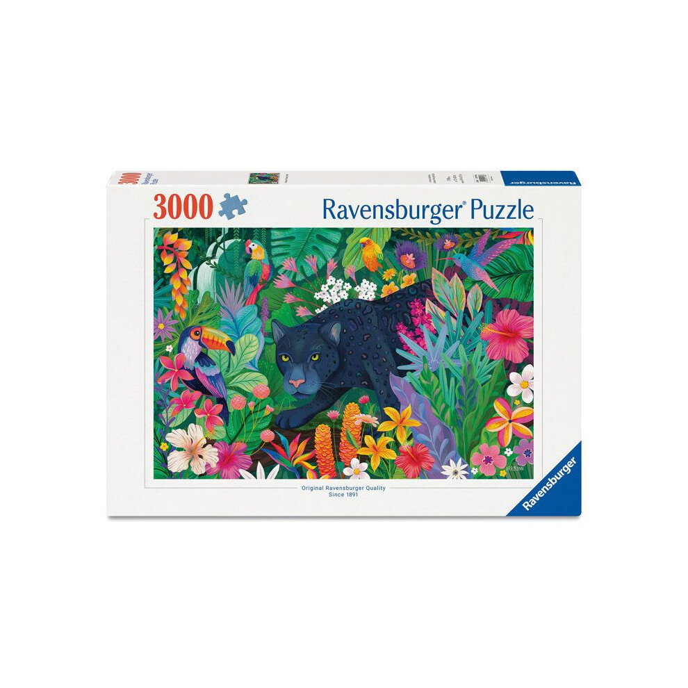 Ravensburger Adult Puzzles Panther in Flowery Jungle - Ages 12+ | Wild Elegance Puzzle 3000 Pieces 121 x 80 cm for Adults 14+ for Experienced Animals Collection and Ideal Gift - Image 5