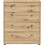 Commode TEMPRA 4 Drawers - Artisan Oak Decor – L 73.7  D 34.8  H 85.5 cm 3