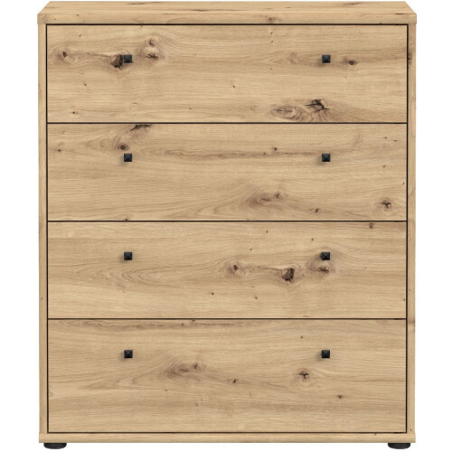 Kommode TEMPRA 4 Schubladen - Dekor Eiche Artisan – B 73,7  T 34,8  H 85,5 cm 2