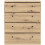 Commode TEMPRA 4 Drawers - Artisan Oak Decor – L 73.7  D 34.8  H 85.5 cm 4