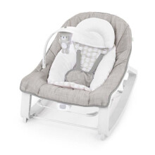 INGENUITY Transat Baby Wippe 3-in-1 Keep Cozy -Linden- 3 Positionen: abnehmbare Spielbogen mit Plüschspielzeugen, bis zu 18 kg