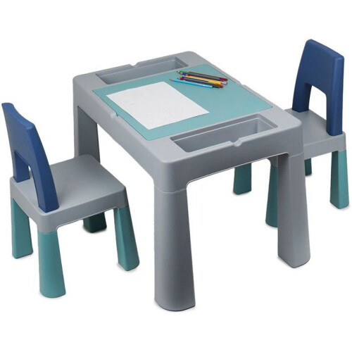 Multifunktionstisch - THERMOBABY - MULTIPLAY - Mit 2 Stühlen - Grau / Blau 1