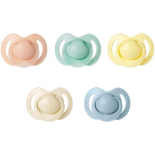 Set of 5 orthodontic pacifiers - NUBY - Silicone - 6-18 months - Multicolor