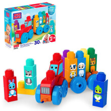 MEGA BLOKS Eerste Bouwstenen Speelgoed Set, Bouw & Match Dieren Tractor met 30 Onderdelen, Leer Dieren en Kleuren