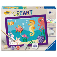 Ravensburger – CreArt Kids 18x24cm – Zahlenmalerei – Ozean – Gipsedition – Malen nach Zahlen Set – Ab 9 Jahren – 12023234