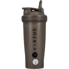 Sportflasche - VIRTUS - Castaldo - 500 ml - Inklusive Shaker-Zubehör - Schwarz